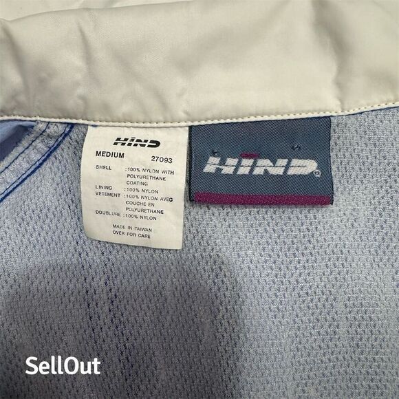 Vintage Hind Unisex Colorblock Windbreaker Jacket Zip-Up Standard Size M - Picture 4 of 8